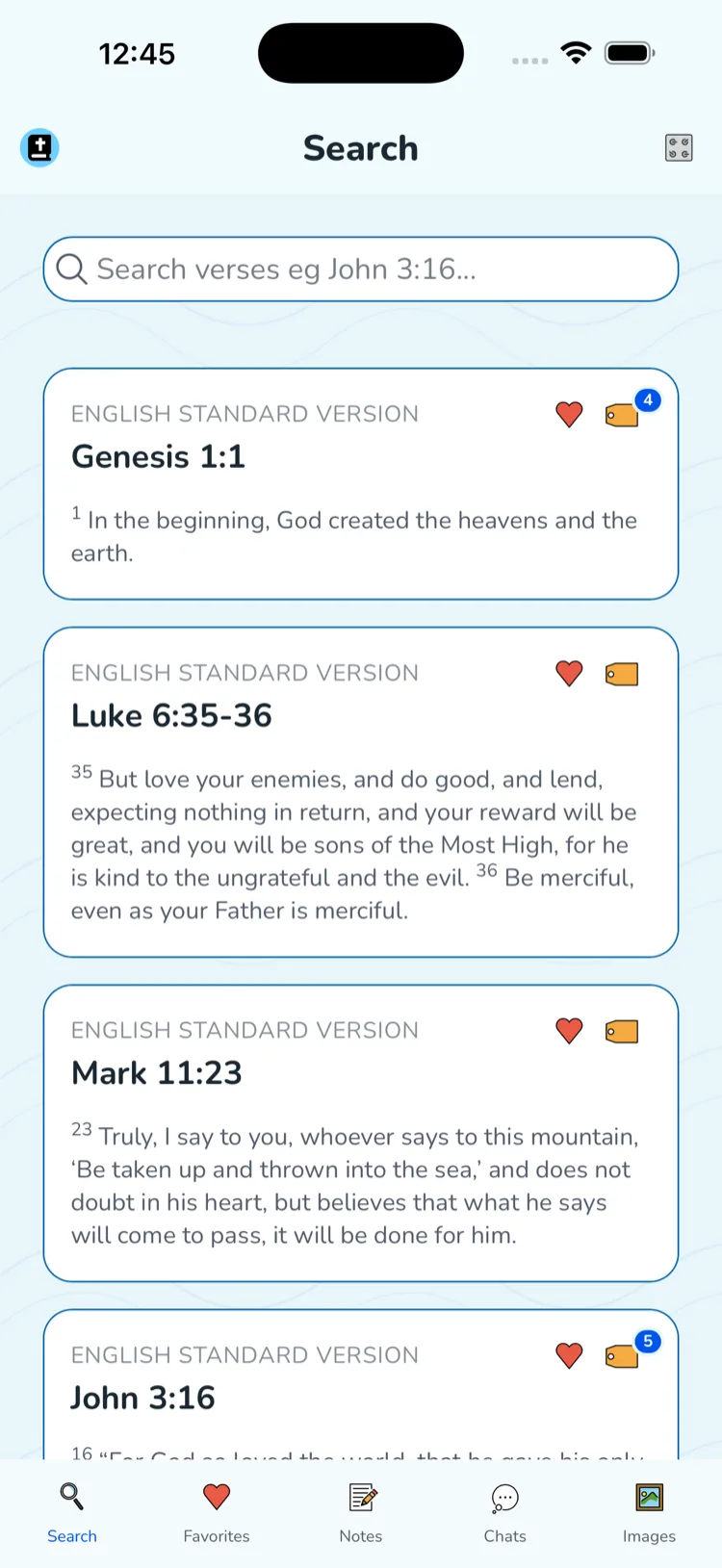 Hey Bible verse search