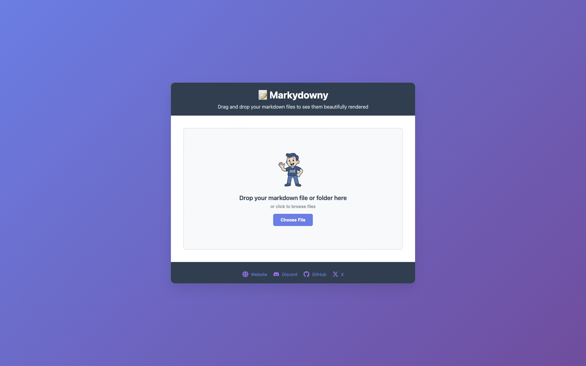 Markydowny drop zone